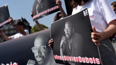 Photo of MARCHE DE SOUTIEN A OLIVIER DUBOIS SUR FOND D’ENLEVEMENTS AU MALI   